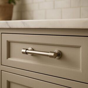 RH Asbury Pull – 4" Polished Nickel Solid Brass Cabinet Hardware